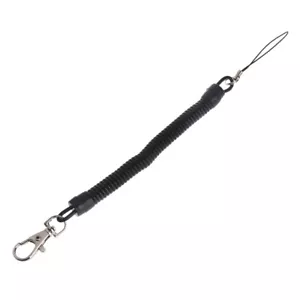 Retractable Rope Key Bungee Cord Spring Anti-loss Keyring Keychain Silver Ring - Picture 1 of 11