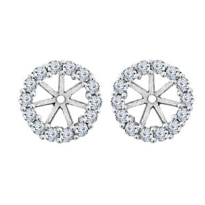 925 Sterling Silver 0.39ct Round Cut Simulated CZ Jackets Stud Earrings Xmas