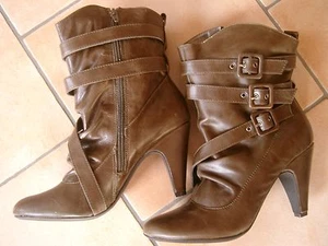 (S70) Pepe Jeans Damen Schuh Stiefelette Stiefel Lederschuhe mit Schnallen gr.39 - Bild 1 von 7