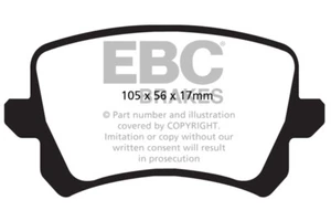 EBC Yellowstuff Rear Brake Pads for Audi Q3 2.0 TD (177 BHP) (2013 > 15) - Picture 1 of 1