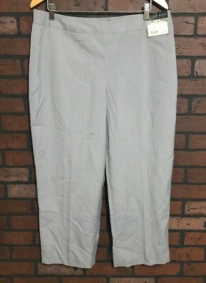 Pantalones de vestir elásticos al tobillo grises Geoffrey Beene para mujer talla 16 Foto 1 de 4