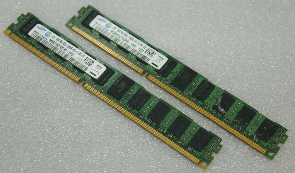Samsung 8GB ( 2X4GB ) 1Rx4 PC3L-10600R ECC Server Memory Ram M392B5270CH0-YH9 - Image 1 of 1
