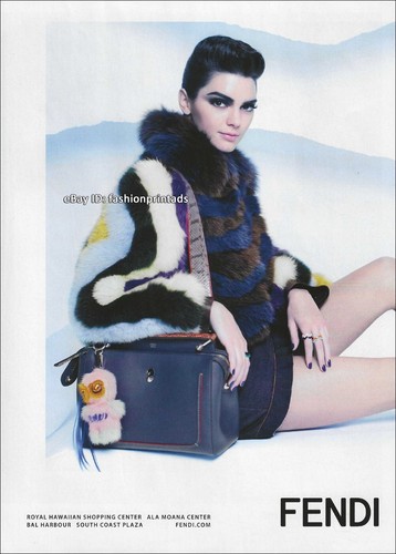 FENDI 1 pagina PRINT AD autunno 2016 KENDALL JENNER Karl Lagerfeld PRETTY GIRL in per