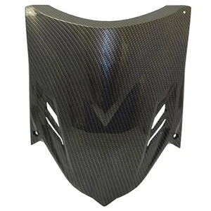 Carbon Front Headlight Mask Cover Top Large Shield For YAMAHA Zuma BWS 125 YW125 - Picture 1 of 6