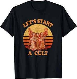 T-Shirt Lets Start A Cult - Retro Sonnenuntergang Geschenk Unisex - Bild 1 von 4