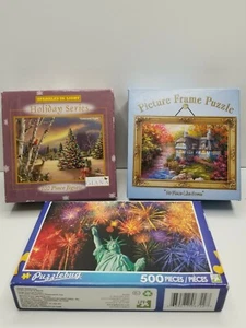 Lot of 3 new Puzzles puzzlebug Alan Giana picture frame puzzle - Picture 1 of 4