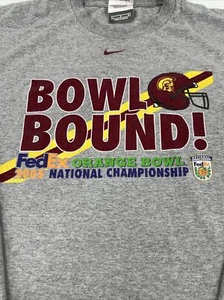 USC Trojans Nike 2005 National Champ Orange Bowl LG Long Sleeve - Center Swoosh - Picture 1 of 7