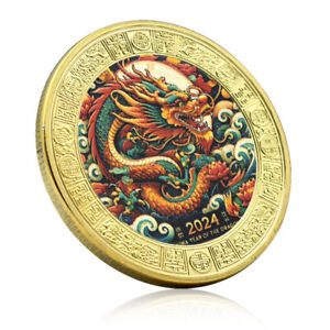 Year of The Dragon Coin Chinese 2024 Commemroative Crafts Collectibles Medal