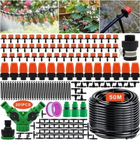 KIT 201 PZ IRRIGAZIONE 50 MT GIARDINO IRRIGAZIONE AUTOMATICO PRATO GIARDINAGGIO - Foto 1 di 7