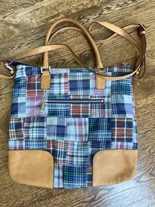 Tommy Hilfiger Plaid and Leather Purse/ Crossbody ! - Picture 1 of 4
