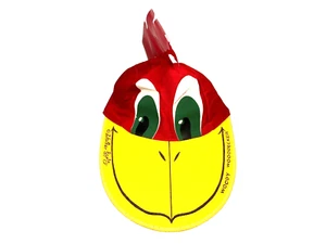 Vtg 50s WOODY WOODPECKER Red/Yellow WALTER LANZ 3D BIRD HAT Cartoon Cap YOUTH SZ - Picture 1 of 7