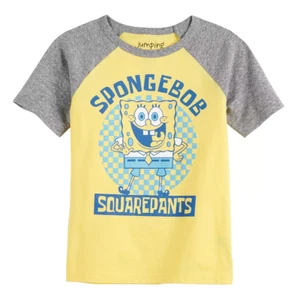 Boys Size 4 Jumping Beans Spongebob Square Pants Raglan Graphic Tee - Picture 1 of 6