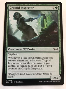 MTG Duskmourn: House of Horror Cryptid Inspector 0174 NM - Picture 1 of 2
