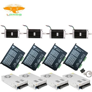 4Axis Dual Shaft Nema34 stepper motor 34HS5435C-02B2 1500oz.in 3.5A DM860HA CNC - Picture 1 of 15
