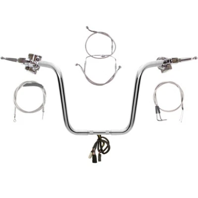 1 1/4" Chrome 14" Wild 1 Handlebar CKit 2007 Harley-Davidson Road Glide w/Cruise Foto 1 de 4