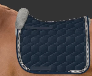 Mattes Schabracke Dressur DR Gr. L Samt blau - Picture 1 of 5