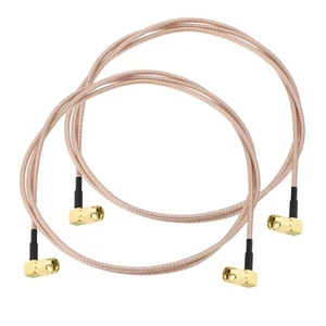 2 szt. 35" SMA wtyczka na wtyczkę SMA wtyczka kąt prosty kabel połączeniowy do GPS LAN - Zdjęcie 1 z 7