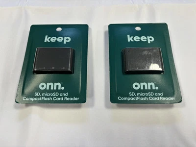 New ONN. USB C/USB 2.0 Memory Card Reader for SD/Micro SD Cards Fast Shipping - Image 1 of 2