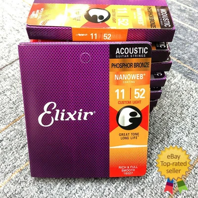 Cordas de guitarra acústica Elixir Nanoweb fósforo bronze - 16027 (11-52)  - Imagem 1 de 4