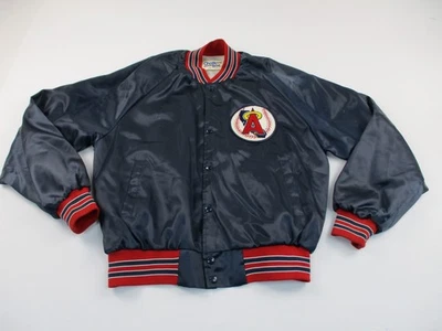 Chaqueta De Colección Chalkline California Angels Para Hombre Grande Azul Satinado MLB EE. UU. Foto 1 de 4