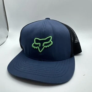 vintage fox racing hat Adjustable 2000s Trucker Hat Motocross Blue Y2K - Picture 1 of 5