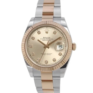 ROLEX Datejust 41 41mm Steel 18K Rose Gold Sundust Dial 126331G - Picture 1 of 11