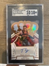 2019-20 Crown Royale Auto TRAE YOUNG 17/49 Atlanta Hawks, SGC 10/10, POP 1, 📈🔥