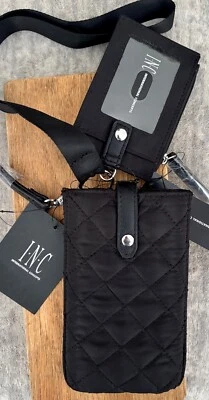 INC Ashlii 2 Piezas Estuche para Teléfono Cordón Muñequera Estuche para Tarjetas Bandolera Negro Acolchado Foto 1 de 4