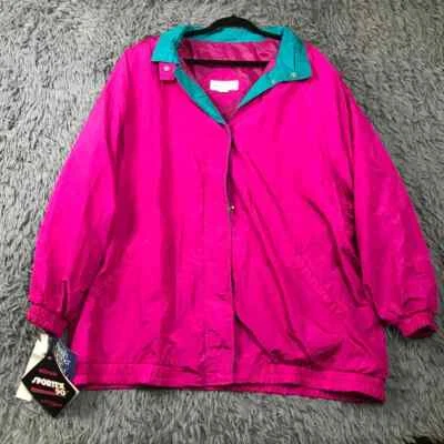 De colección Kristen Blake Mujer’s Nylon Zep Lluvia Repelente de Manchas Rosa Caliente Talla 24/26 Foto 1 de 4