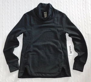 FORMA ― Mujer S Pequeña ― SÁBADO Gris Carbón Cuello Embudo Sudadera Nueva con Etiquetas #BP33 - Imagen 1 de 7