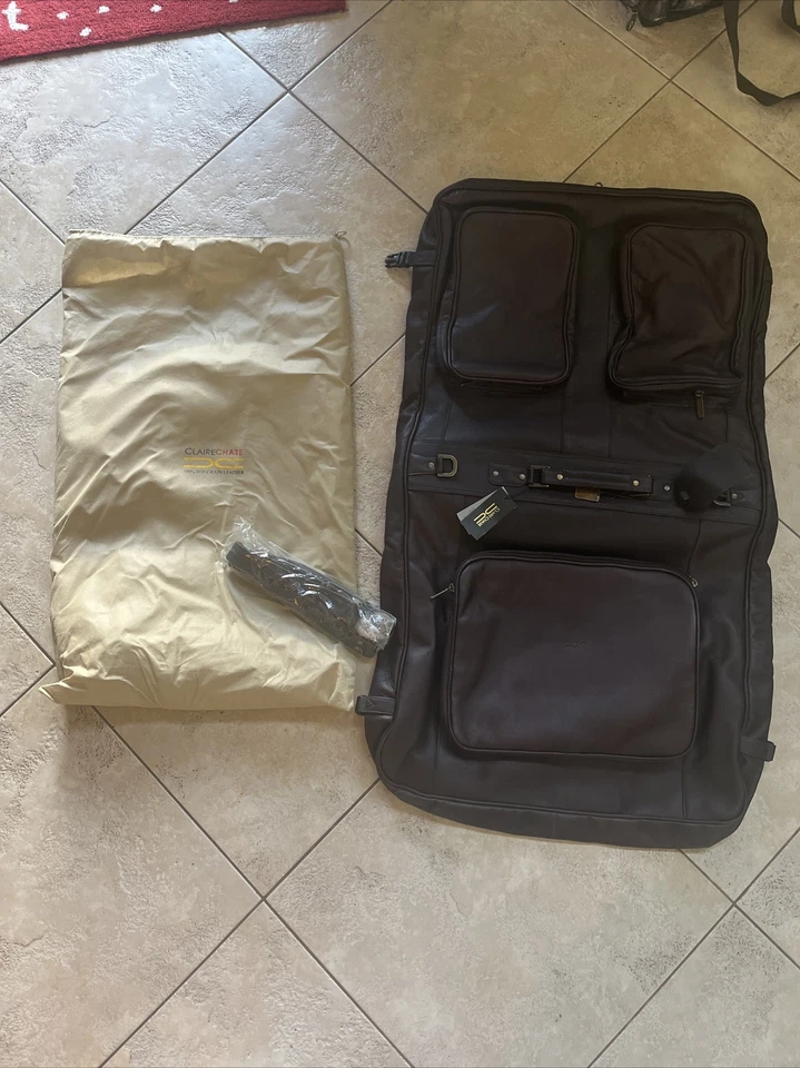 claire chase leather garment bag. Real Leather Traveling Bag. Brand New🔥 - Image 1 of 3