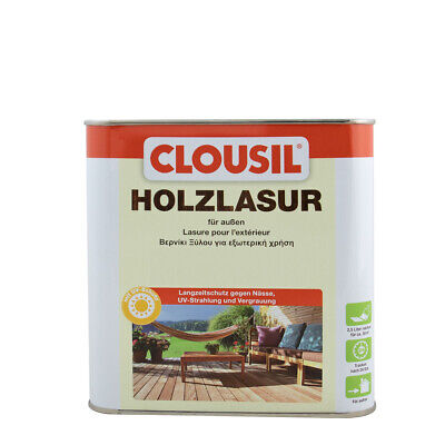 Clousil Holzlasur 2,5L Versch. Farben, Holzschutzlasur Für Außen • 30€