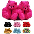 Teddybären Hausschuhe Damen flauschiger Schuh süßes Haus Tier Hausschuhe unscharf heiß rosa