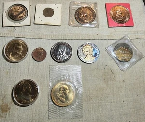 (11) VARIOUS MEDAL COINS-THOMAS PAINE YORK COIN CLUB, RED ROSE CLUB LANCASTER,PA - Picture 1 of 24