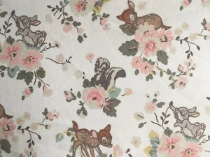 USED Cath Kidston X Disney Bambi Rose Lightweight Cotton Fabric Assorted Sizes - Picture 1 of 9