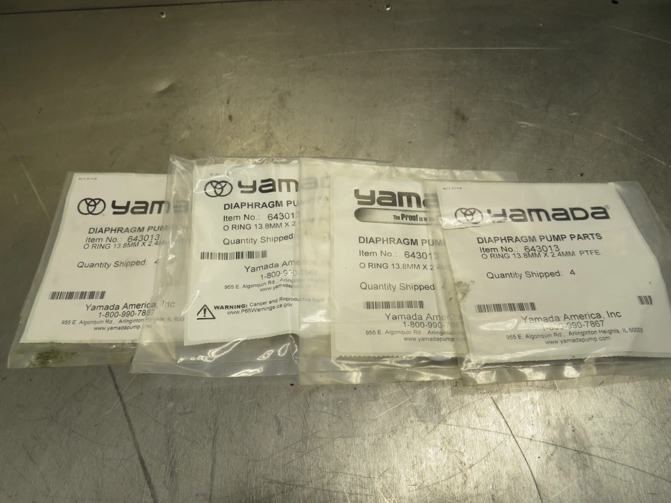 Yamada 643013 O-Ring 13.8mm x 2.4mm PTFE Lot of 16! - Image 1 of 1
