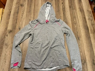 Sudadera con Capucha Energy Zone, Para Mujer Talla Mediana, Gris Rosa, Pullover, Manga Larga Foto 1 de 4