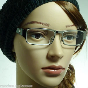 KHAN Metal Borde Completo Óptico Rectangular Hombres Mujeres Marco Lentes Transparentes Anteojos Rx - Imagen 1 de 13
