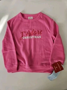 Girls Sweater Pullover Pink Size 4-5T Sleepwear Christmas - Picture 1 of 3