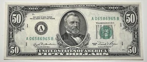 1981 $50 Fifty Dollar Bill Federal Reserve Note Boston MA Vintage Currency (A) - Picture 1 of 6