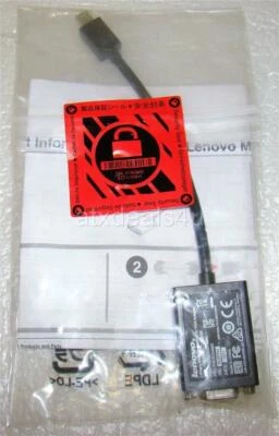 Lenovo 03X6865 0A36536 Mini DisplayPort To VGA Adapter New Sealed - Image 1 of 2