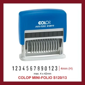 Number Stamp - Colop S120/13 - Up to 13 Digits - 4mm - Picture 1 of 2