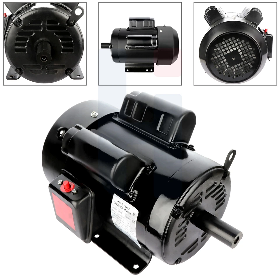 5HP Electric Motor for Air Compressor Single Phase 1750RPM TEFC CW/CCW IP54 - Image 1 of 4