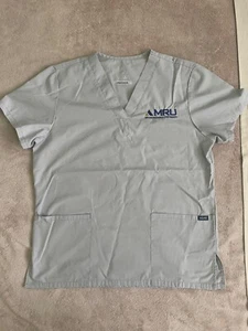 SCRUB Top Bottom Doctor Surgeon Nurse Orderly Light Grey - Picture 1 of 6