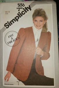Simplicity Sewing Pattern # 5136. Blazer Jacket - Picture 1 of 1