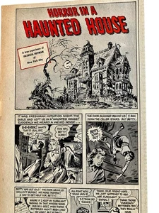 Vtg 1940s Eveready Nine Lives Battery Print Ad Haunted House True Experience - Picture 1 of 3