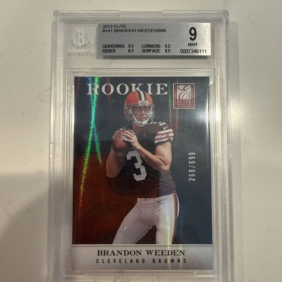 2012 Elite Brandon Weeden RC BGS 9 Mint 268/699 - Image 1 of 1
