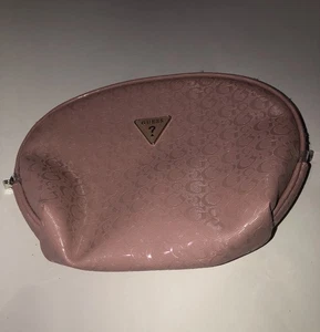 Guess Y2K große Kosmetik Make-up Reisetasche Mauve 90’s Logo Silber Reißverschluss - Bild 1 von 16