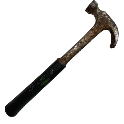 Martillo de garra sin marca 25 oz 13 pulgadas mango de goma cara lisa usado Foto 1 de 4