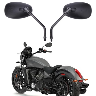Espelhos retrovisores ovais laterais 10 mm para motocicleta Victory Cross Country/Octane EUA - Imagem 1 de 4